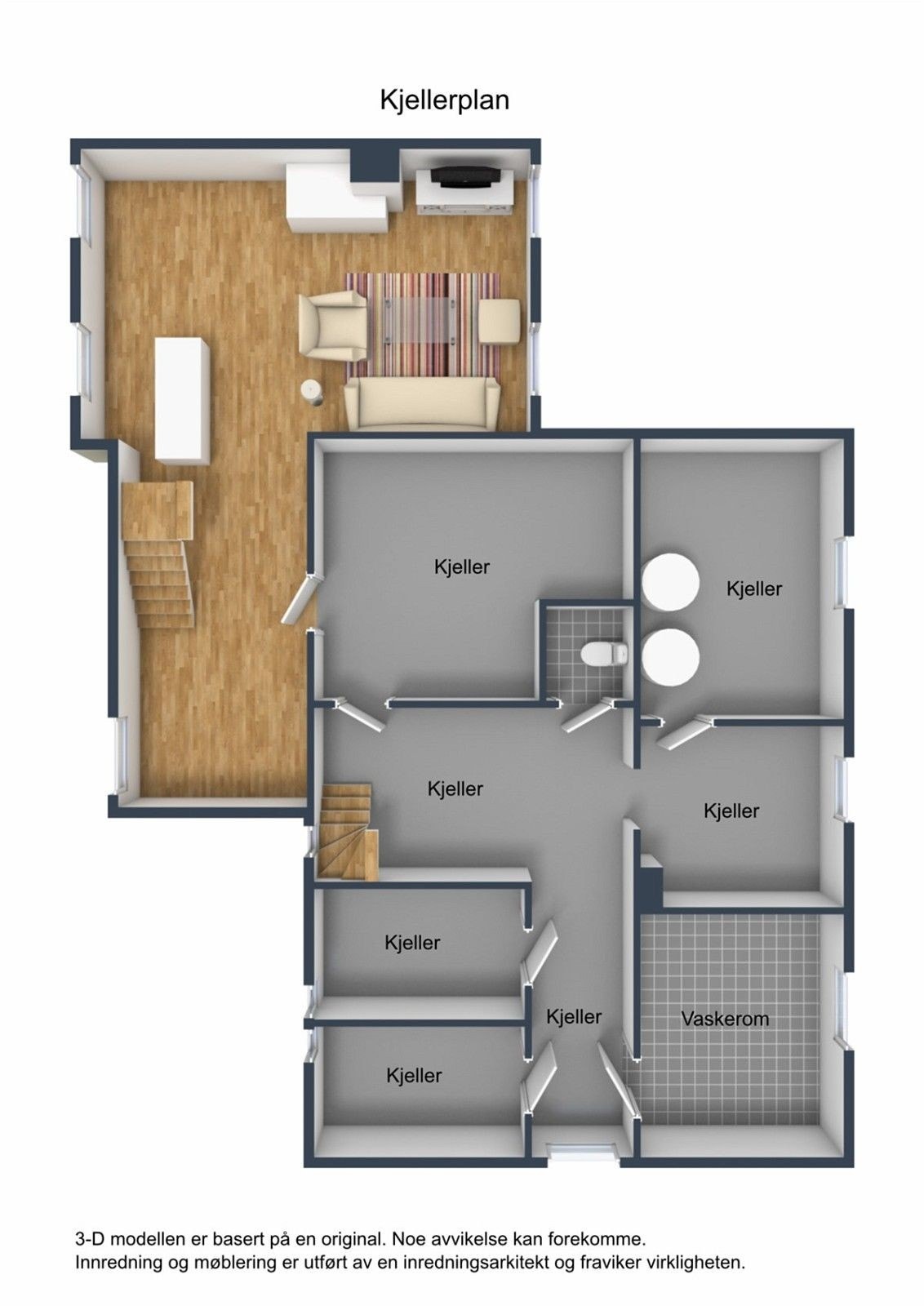 Plantegning underetasje. Galleribilde