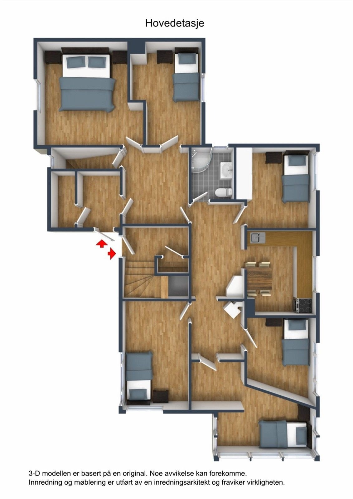 Plantegning første etasje. Galleribilde