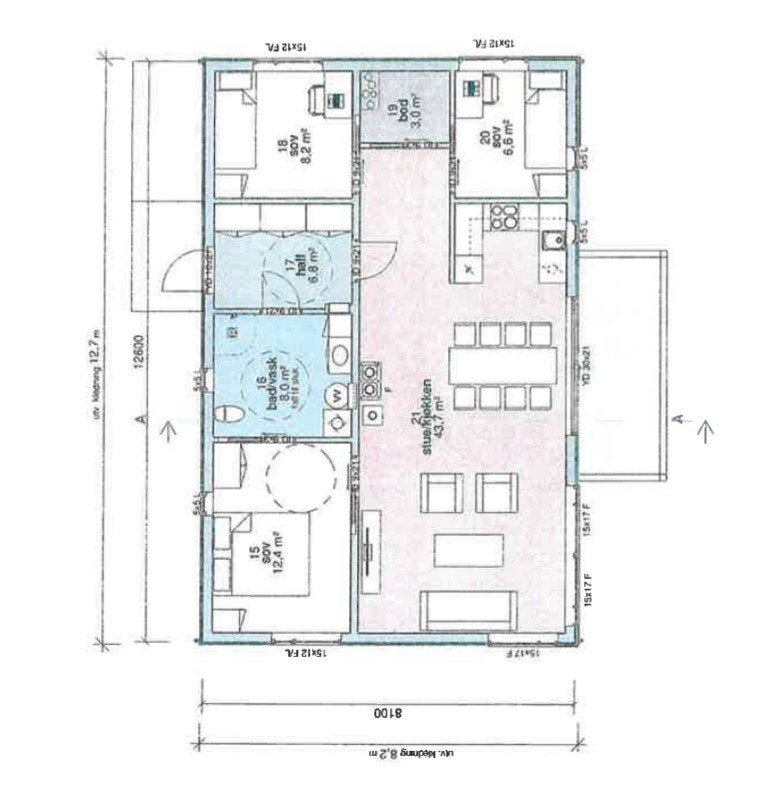 Plantegning hovedetg. Galleribilde