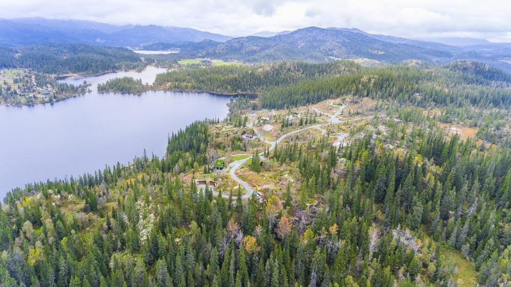 Området er regulert til høystandard hyttetomter Galleribilde