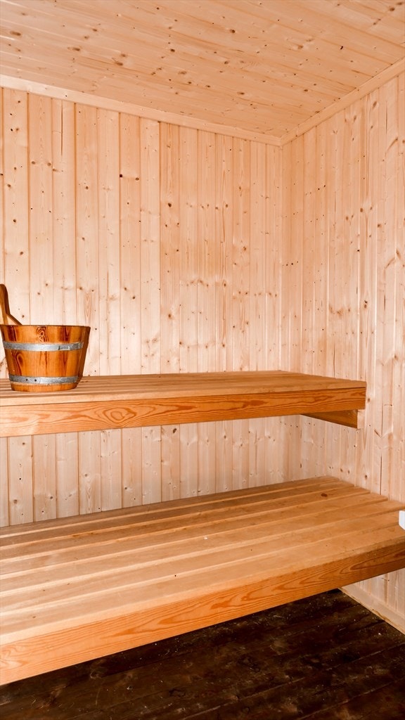 Romslig badstue fra 2018 med elektrisk oppvarming i uthus. Galleribilde