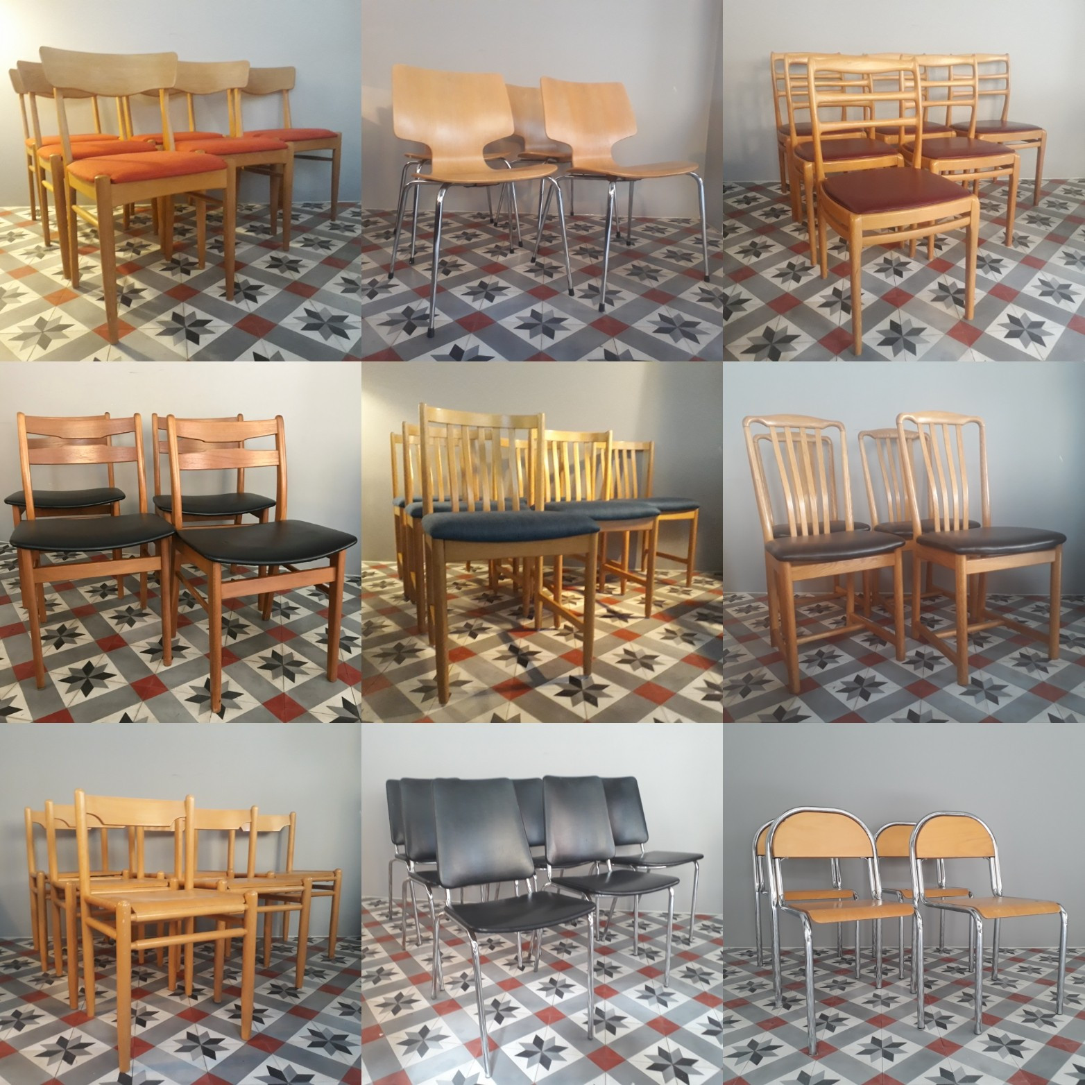 Stablebare stoler i stål og tre | FINN.no Vintage talienske Chiavari stoler | FINN.no