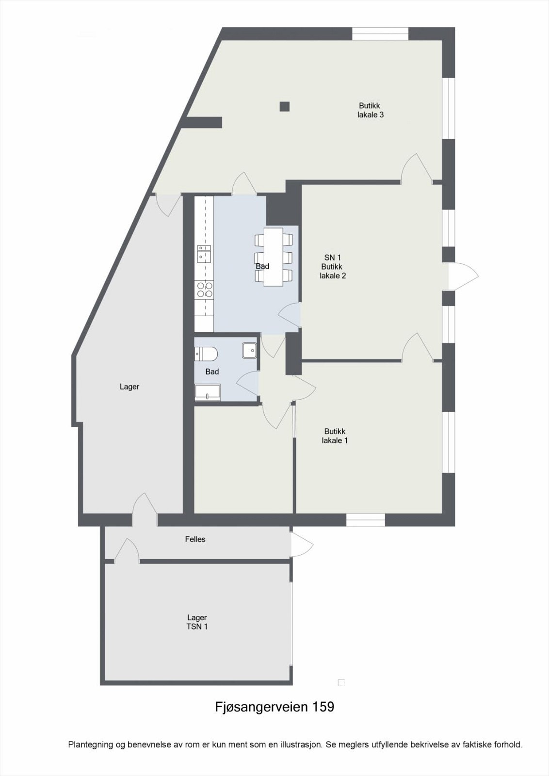 Fjøsangerveien 159 - 2D Floor Plan Galleribilde