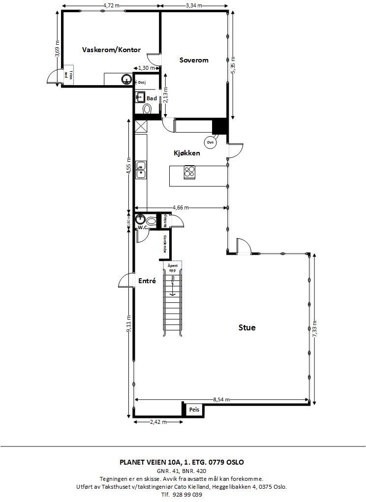 Plantegning 1 etasje Galleribilde
