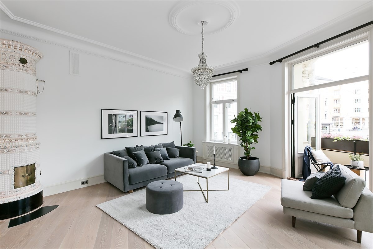 Hyggelig stue, åpent utsyn over Riddervolds plass og nærmiljøet Galleribilde