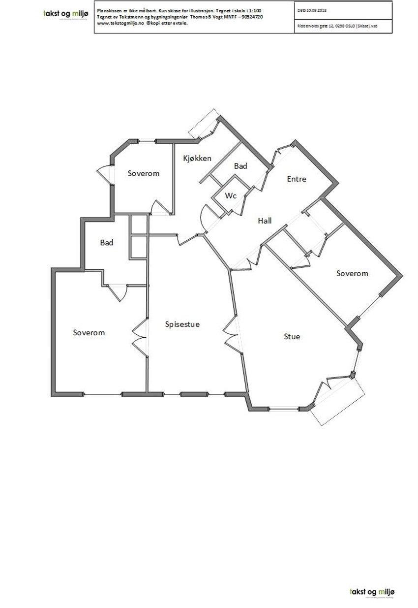 Riddervolds gate 12, 0258 OSLO (Skisse) Galleribilde