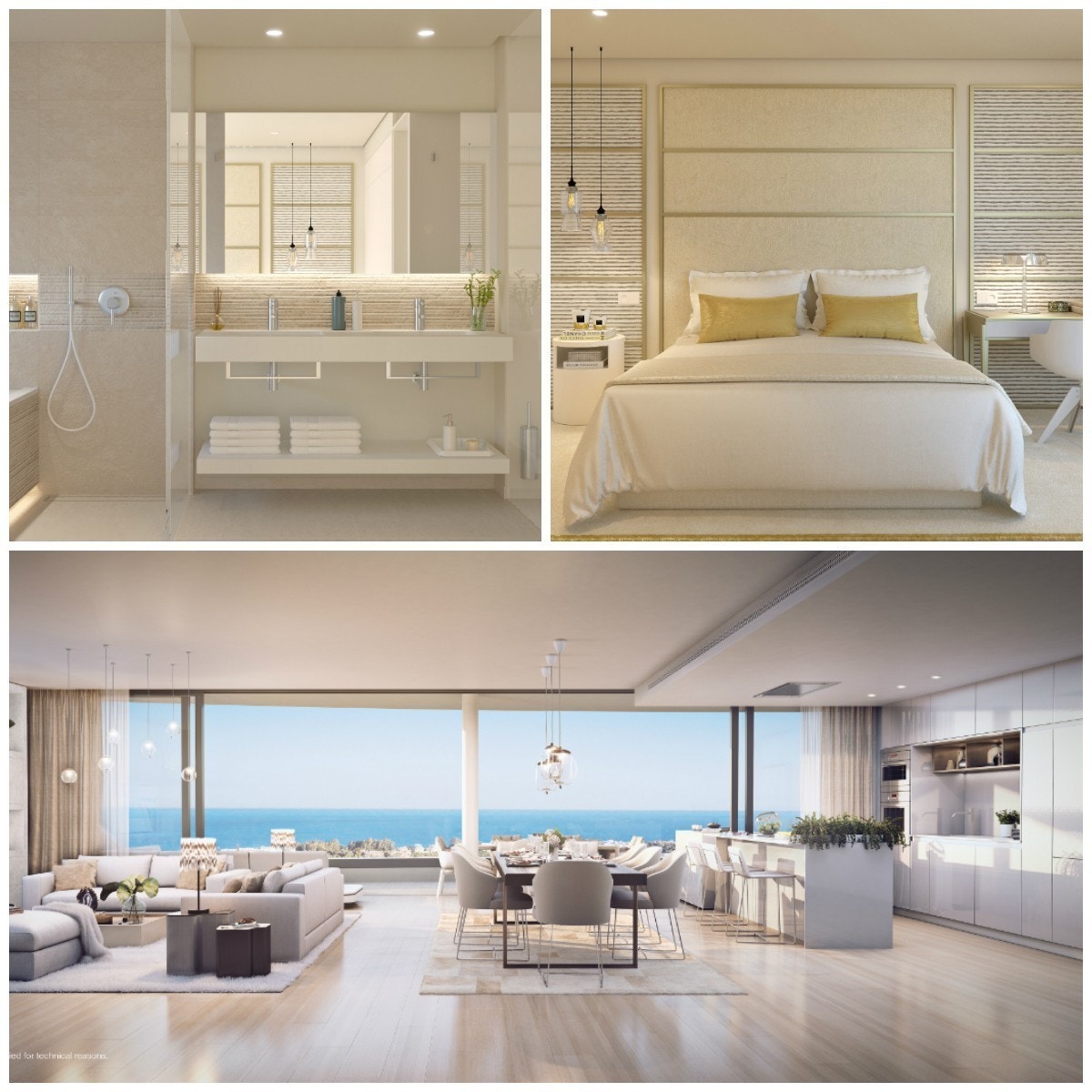 Leilighetene har 2 bad. Stue og kjøkken i åpren løsning som strekker seg i hele bredden. på rundt 11 meter. Galleribilde