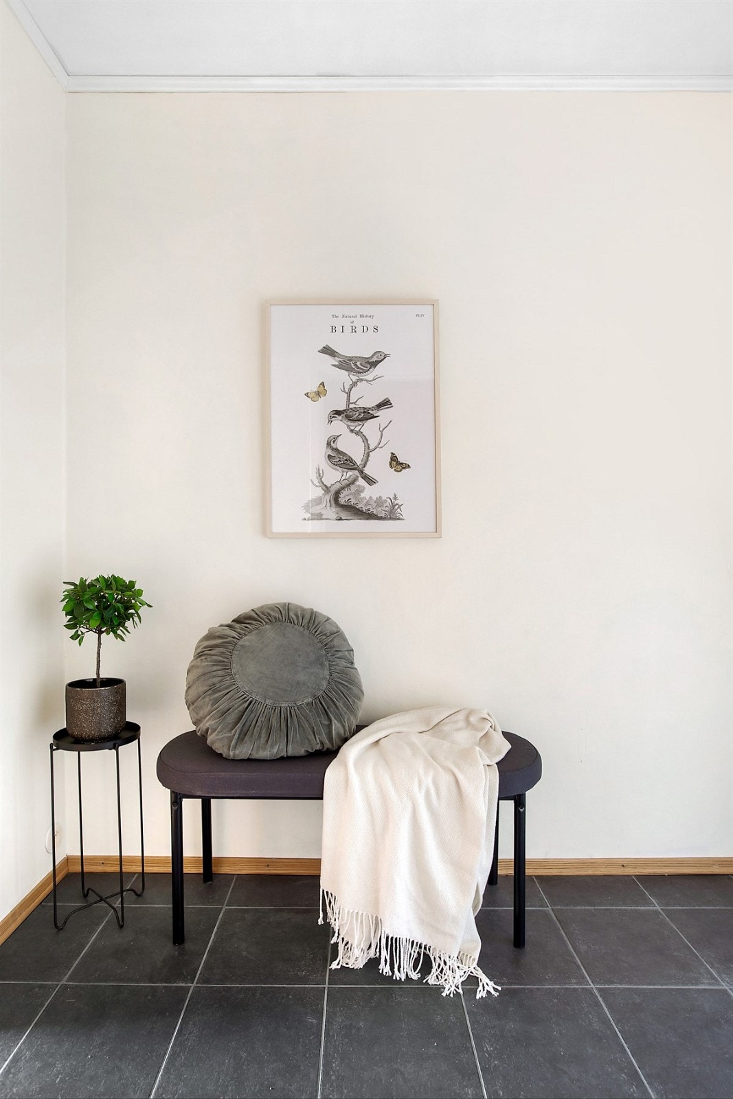 Leiligheten har en lys entré med fliser i gulv, og plass til oppheng for yttertøy. Galleribilde