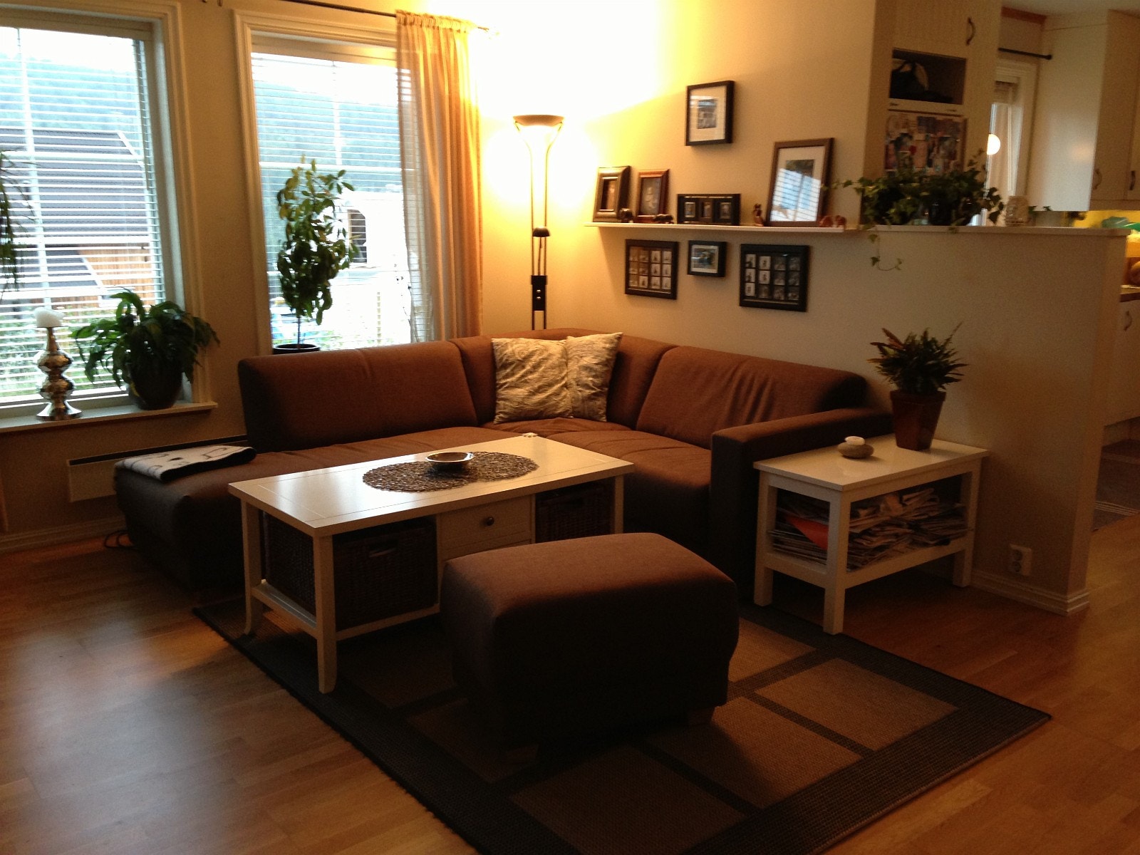 Stua med to store lyse vinduer Galleribilde