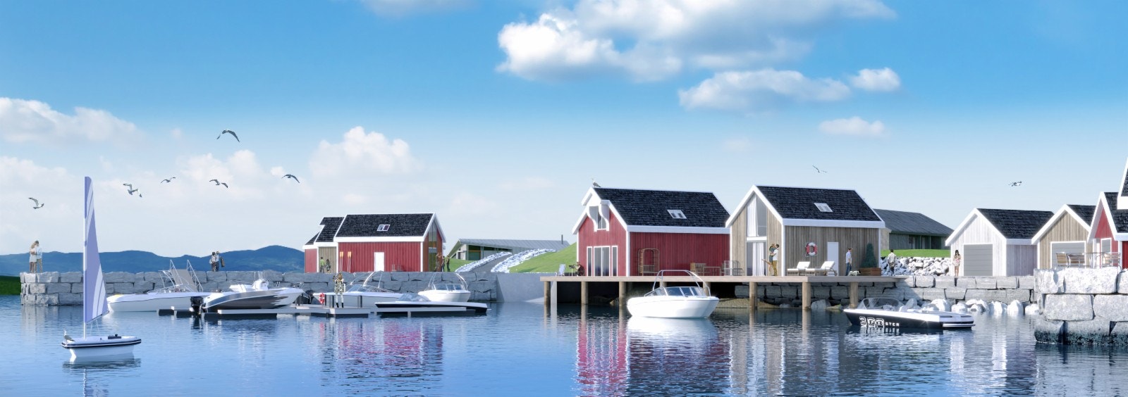 Illustrasjon fremtidig båthavn Galleribilde