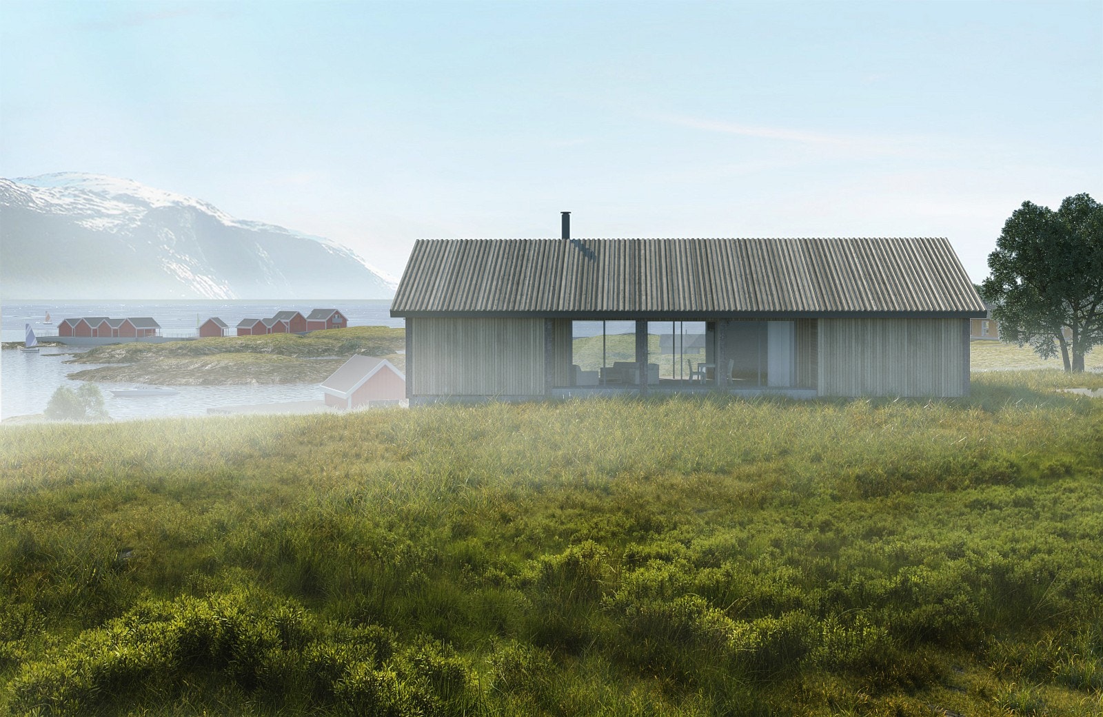 Illustrasjon moderne Lysthus fra Rindalshytter Galleribilde