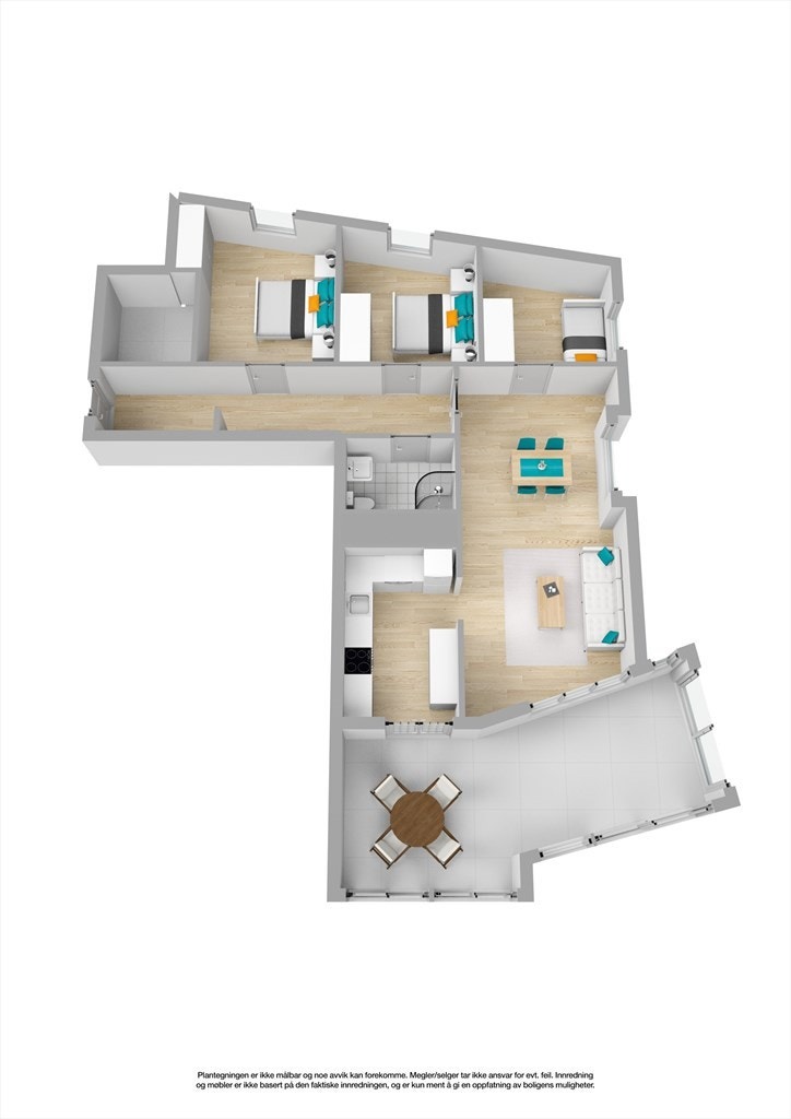 3D Plantegning Galleribilde