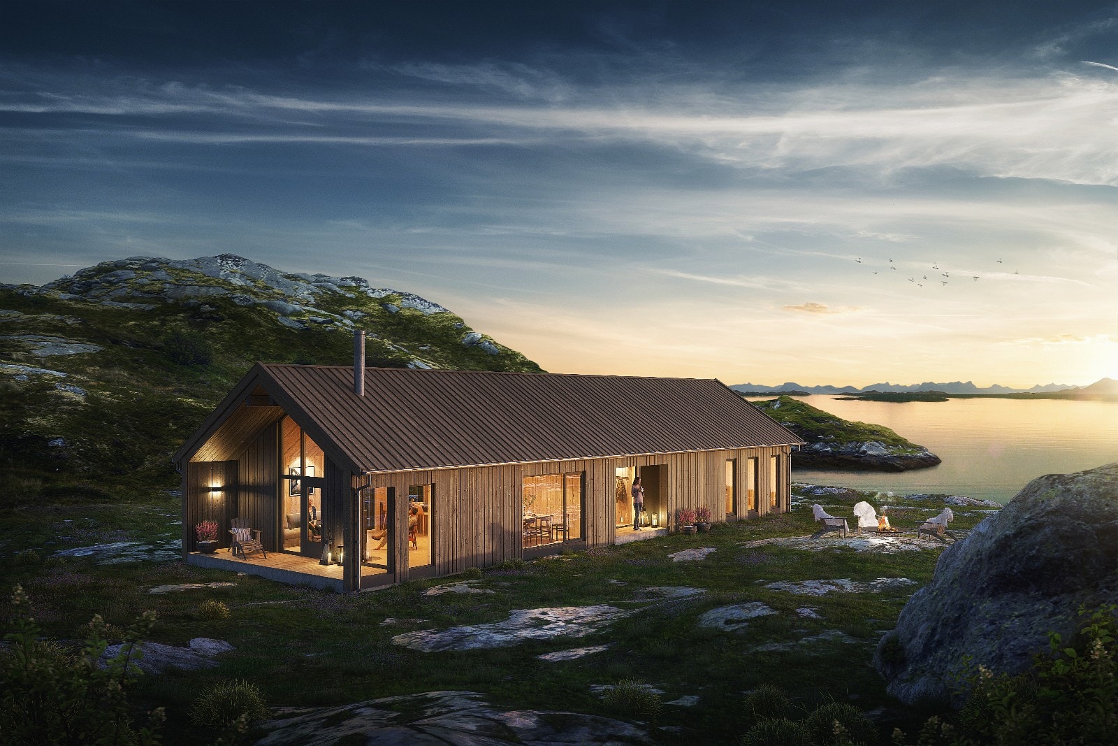 Illustrasjonen viser den største modellen i vår nye PREG serie, men modell PREG 84 gjelder her i dette prosjektet. Tomta ligger veldig fint og sentralt til i Sør Skei vegen. Galleribilde