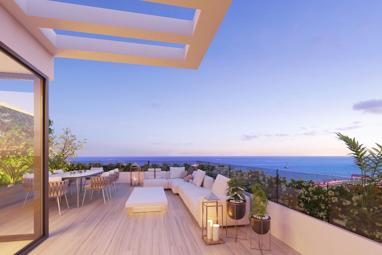 Alle hus på fremste rekke vil ha havutsikt fra alle etasjer. Galleribilde