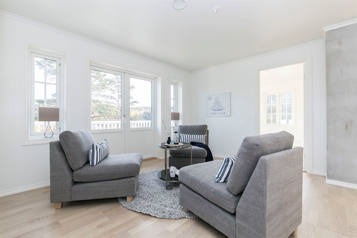 Her blir du møtt av en hyggelig loftstue Galleribilde