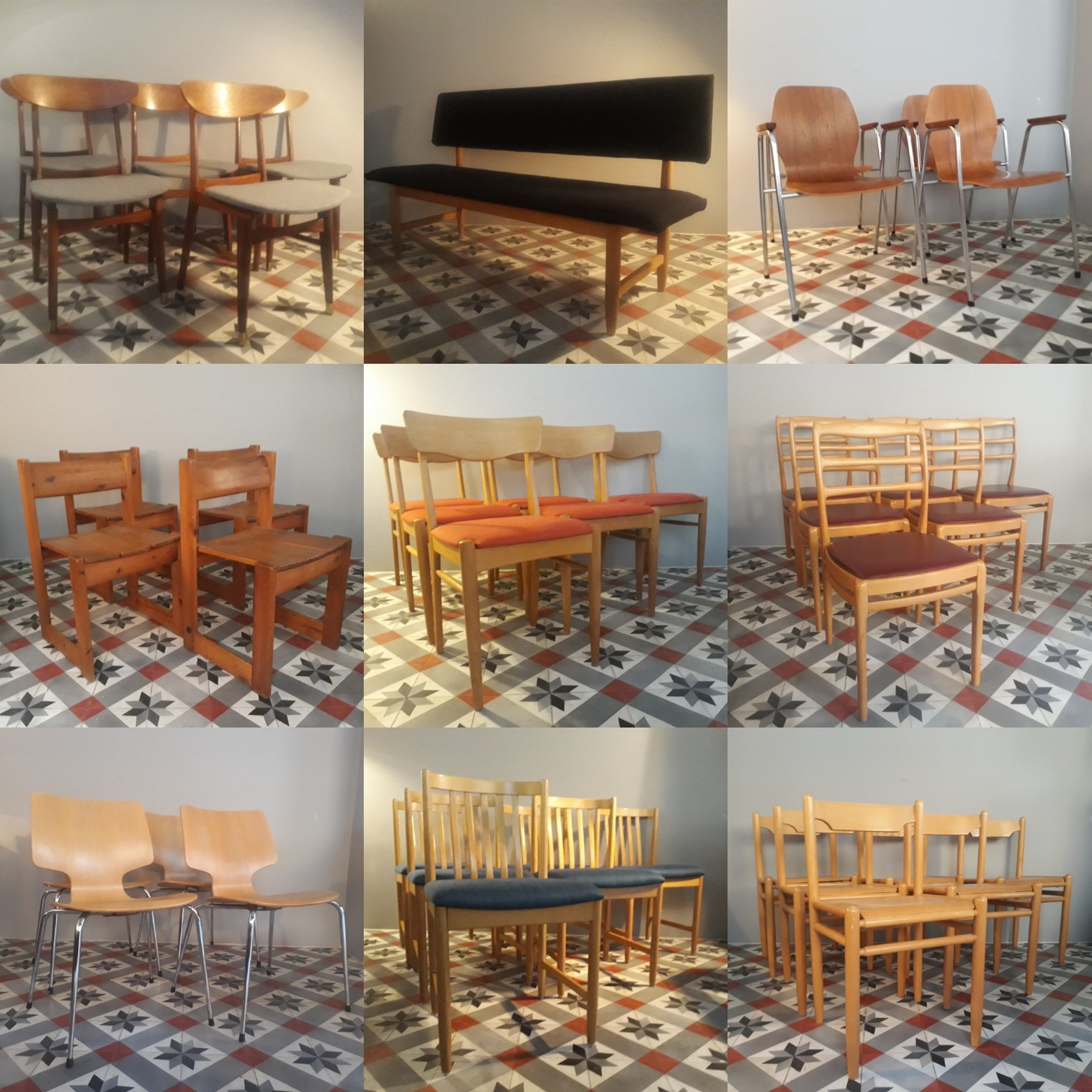 Stablebare stoler i stål og tre | FINN.no Vintage talienske Chiavari stoler | FINN.no