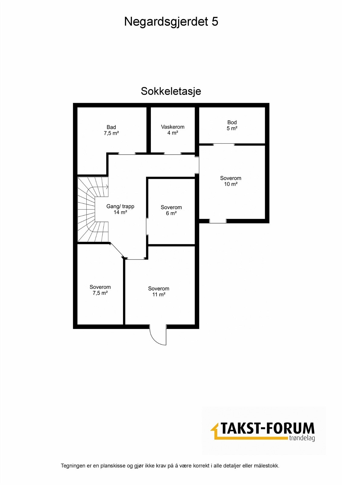 Planskisse - Sokkeletasje Galleribilde