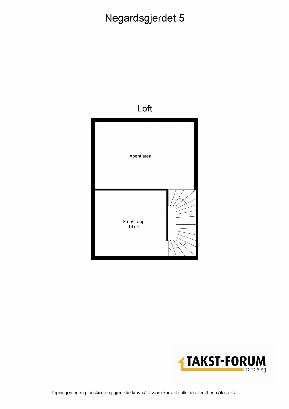 Planskisse - Loftetasje Galleribilde