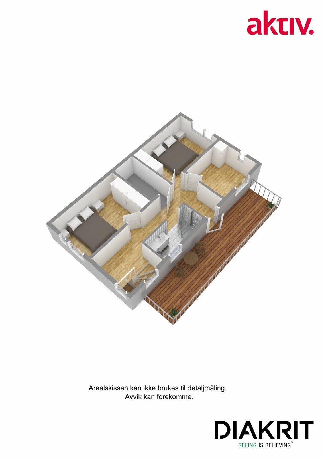Plantegning 3D 2. etg Galleribilde