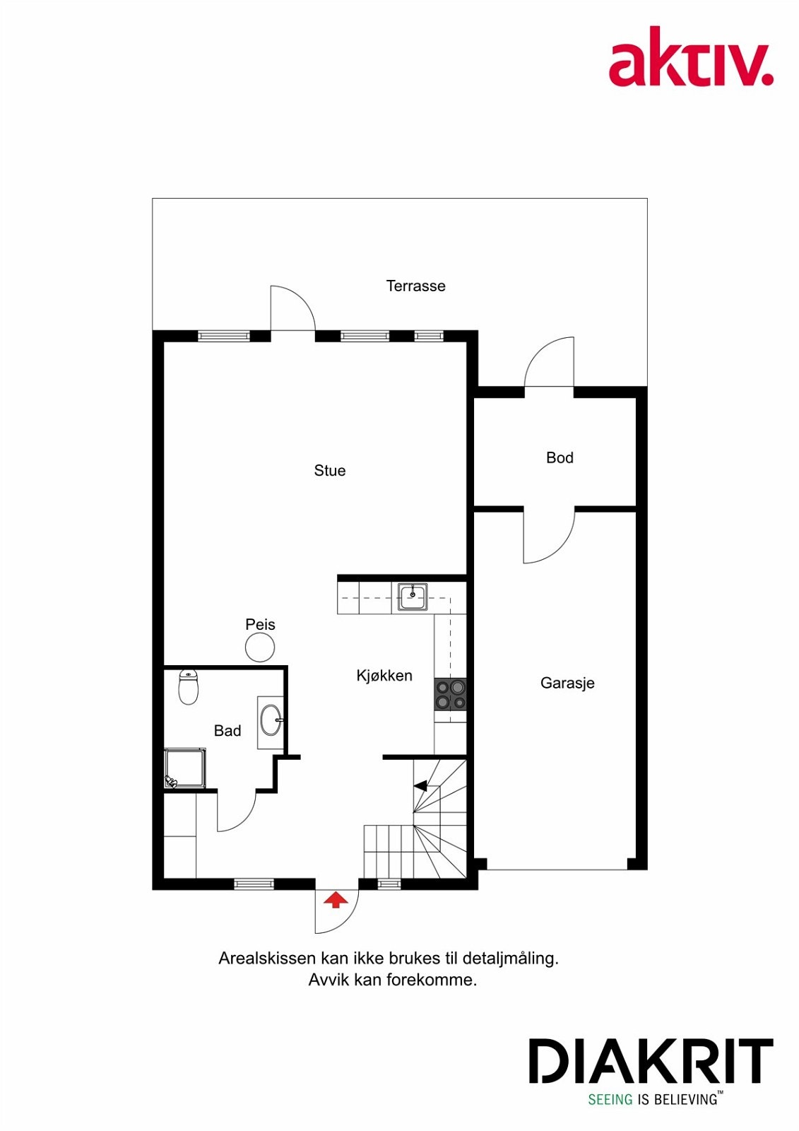 Plantegning 1. etg Galleribilde