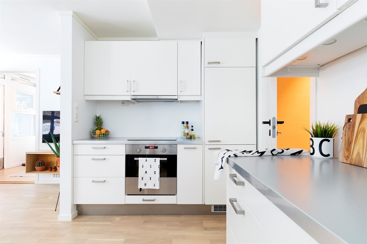 Det er gulvvarme på stue, kjøkken og bad Galleribilde