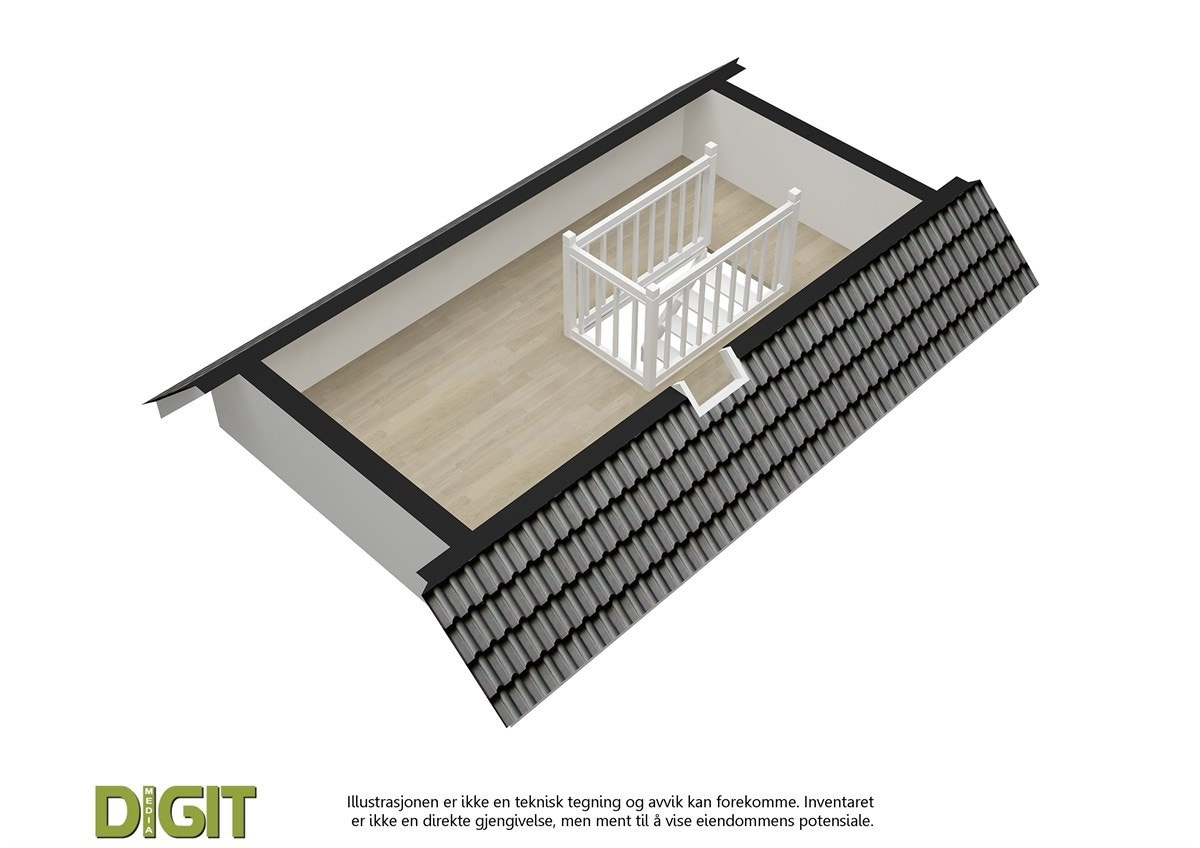 Plantegning loft Galleribilde