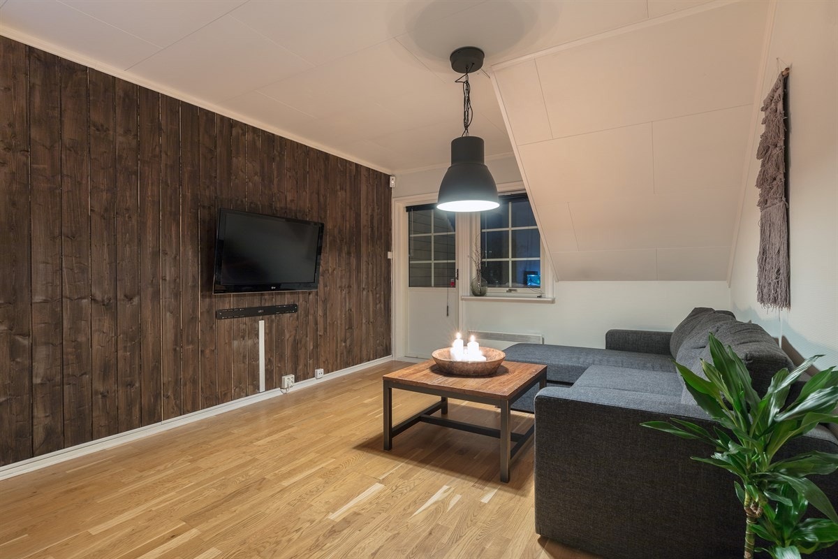 Det er fullt mulig å få et fjerde soverom ved å gjøre om tv-stuen i andre etasje. Galleribilde