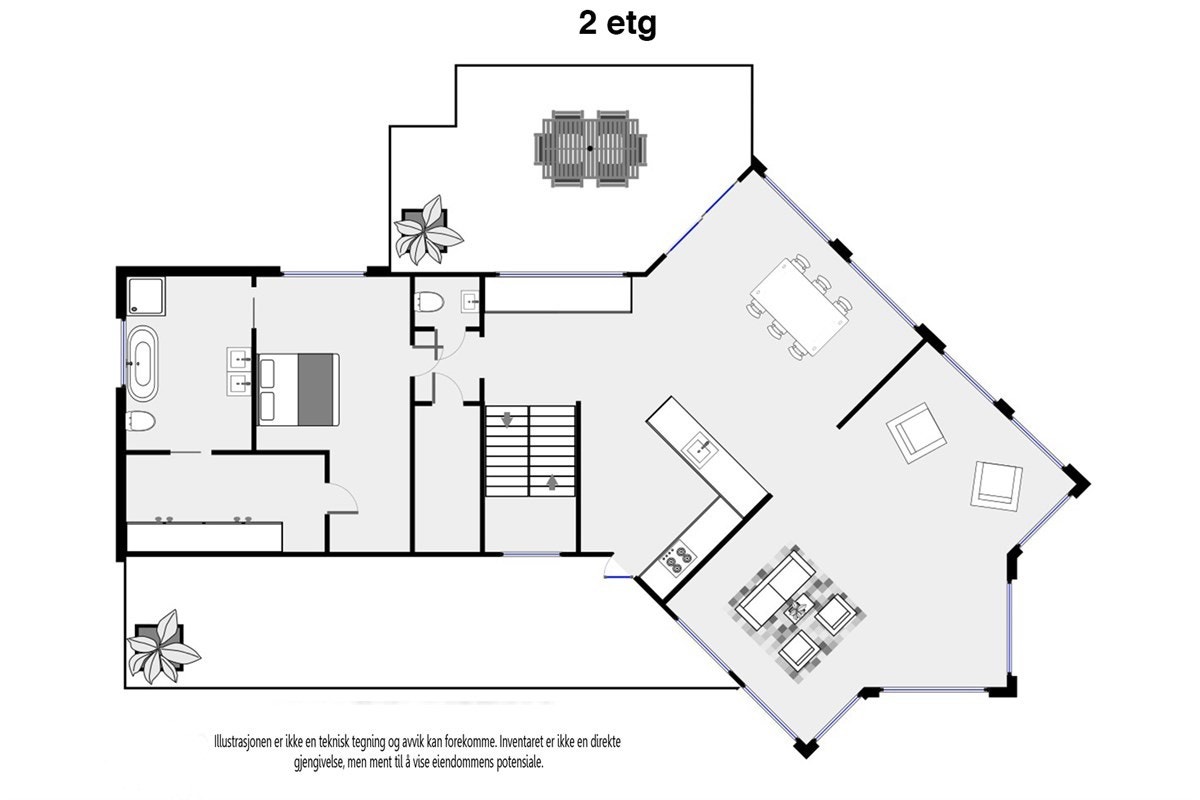 Plantegning 2.etg Galleribilde