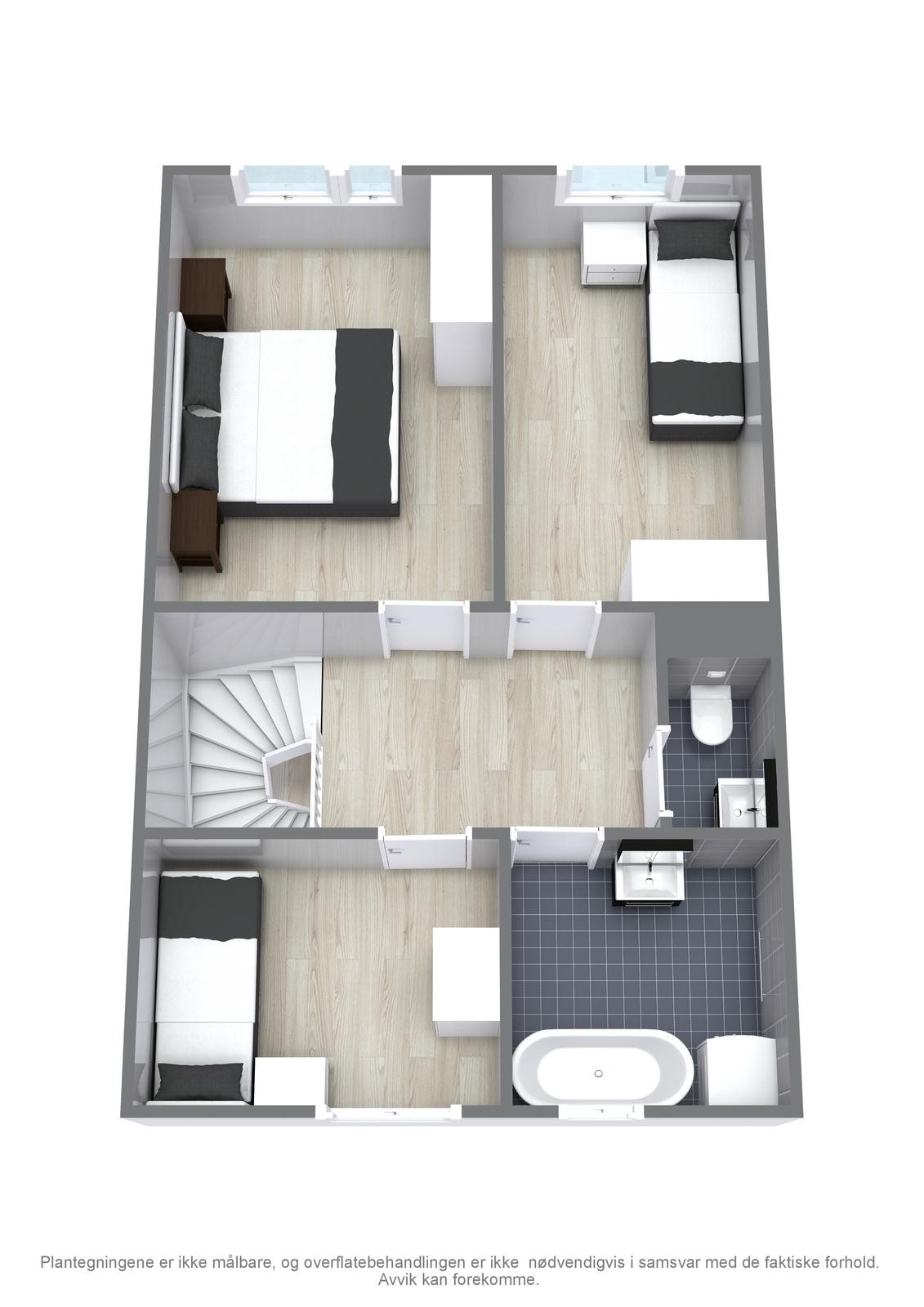 3D Plantegning - 2.etg Galleribilde
