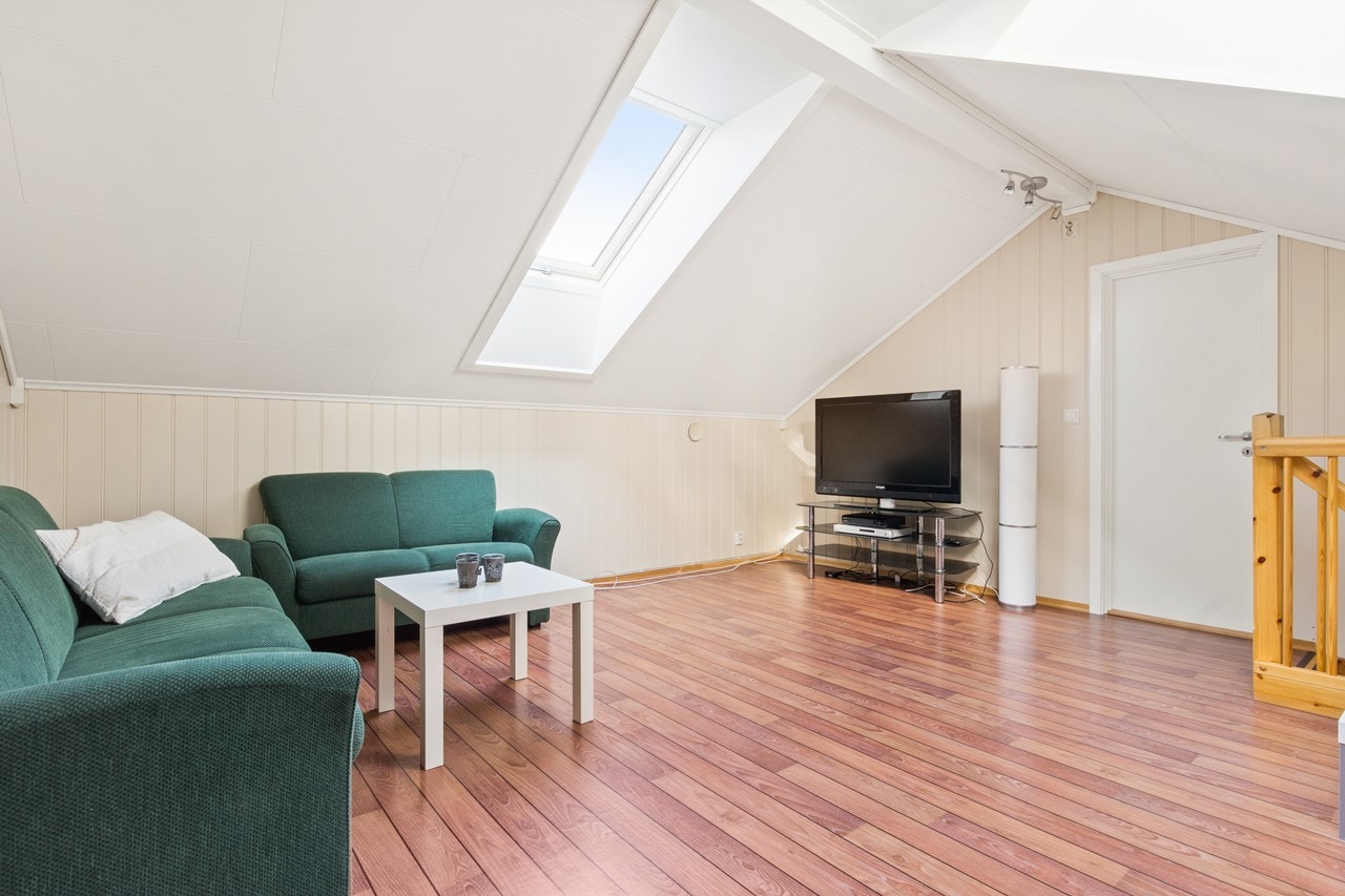 Loftstua er på ca. 17,5 kvm Galleribilde