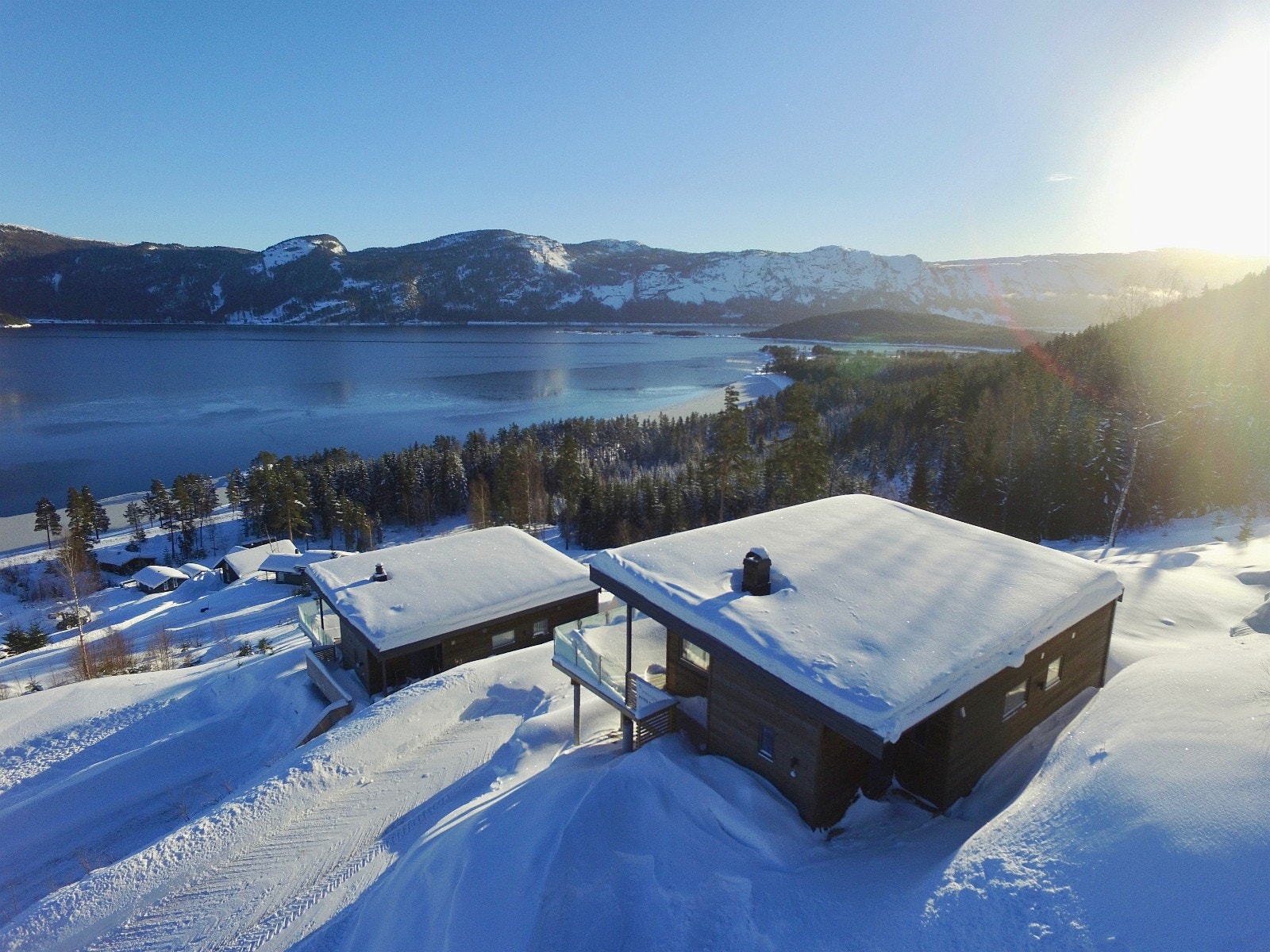 Vinter i Nisser Hyttegrend Galleribilde