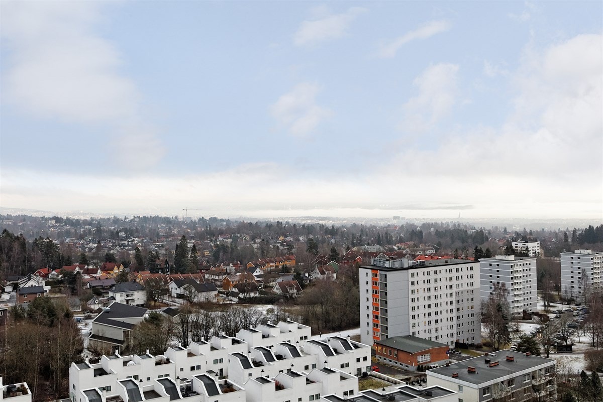 Utsikt fra felles takterrasse Galleribilde