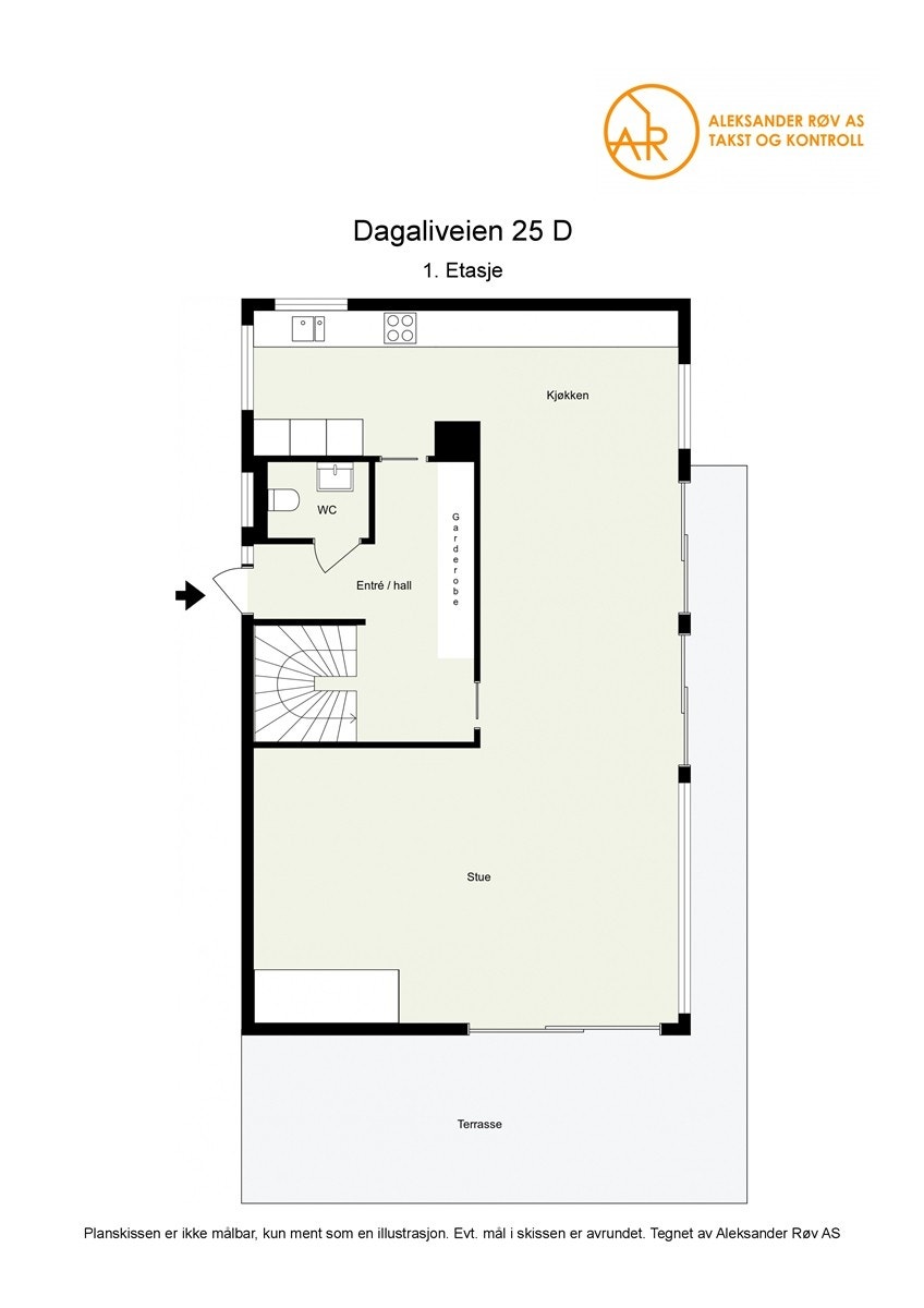 Planskisse 1. etg. Galleribilde