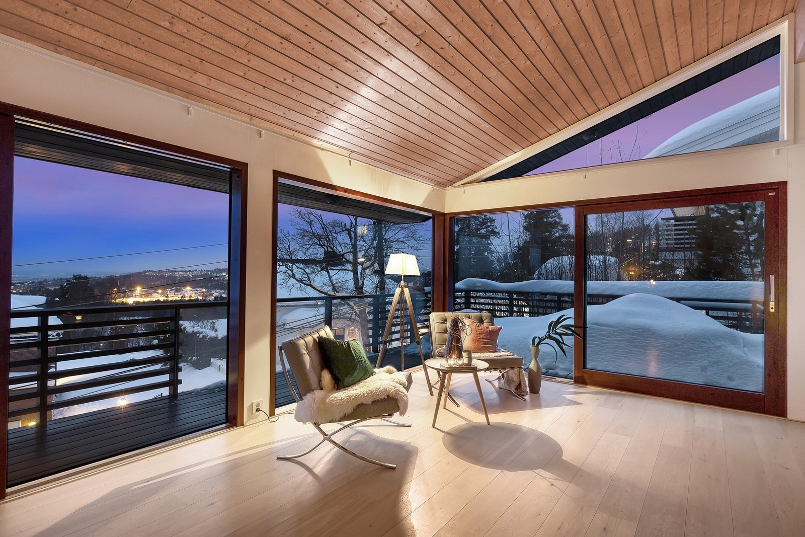 Stue med flott utsikt Galleribilde