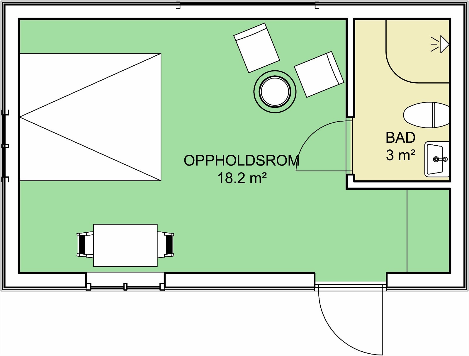 Planløsning Krambua Galleribilde