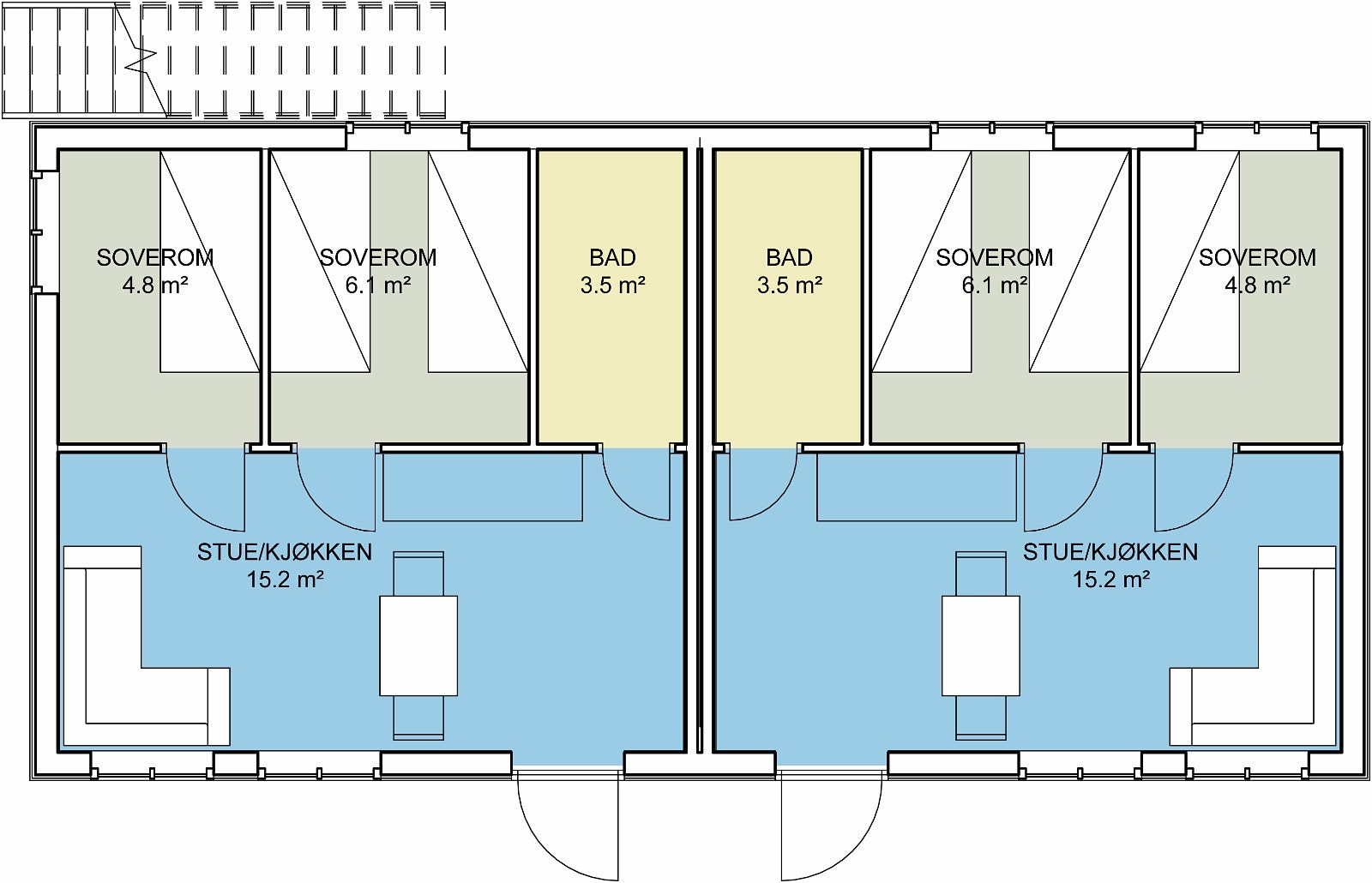 Planløsning Hafsund 1 og 2 Galleribilde