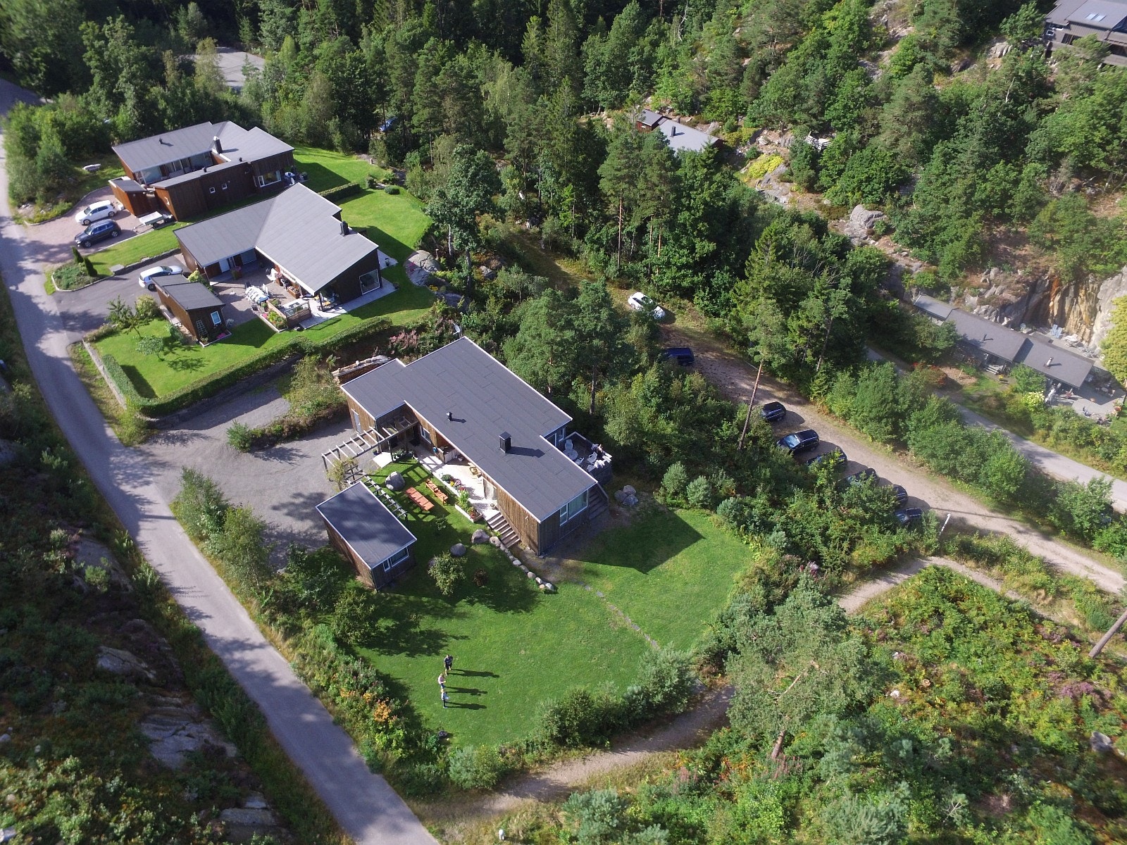 Hytta sett ovenfra Galleribilde