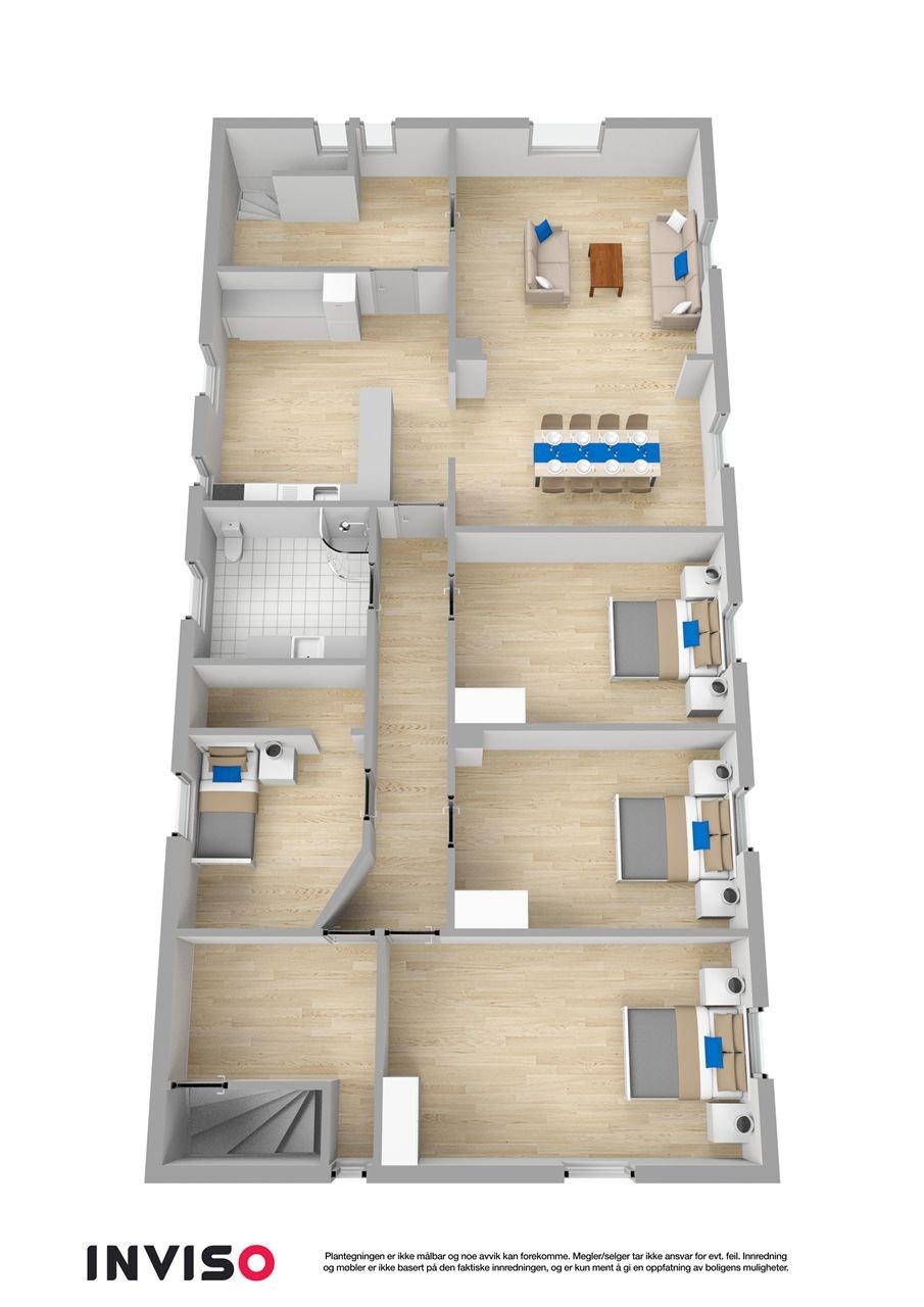 3D plantegning andre etasje. Galleribilde