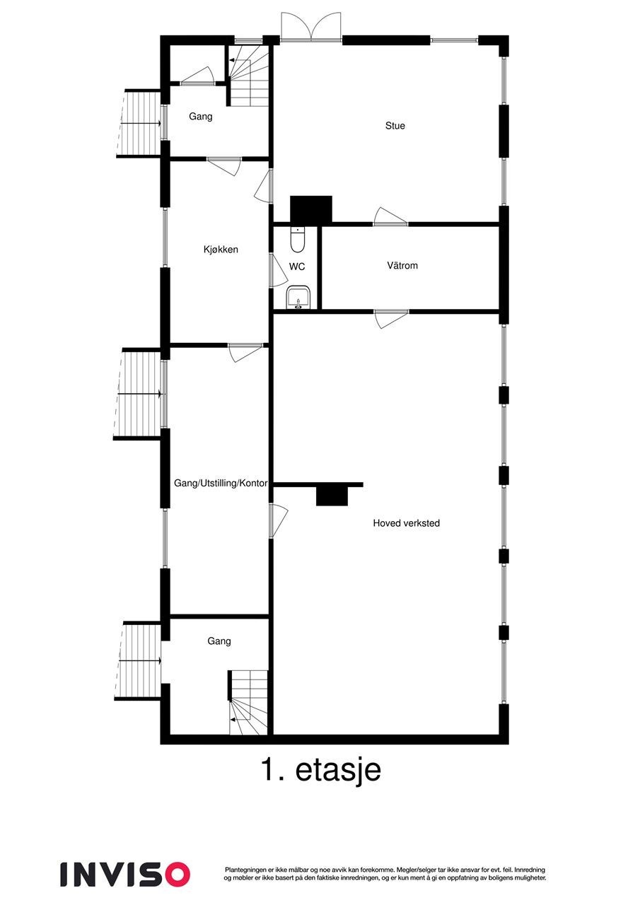 2D plantegning første etasje. Galleribilde