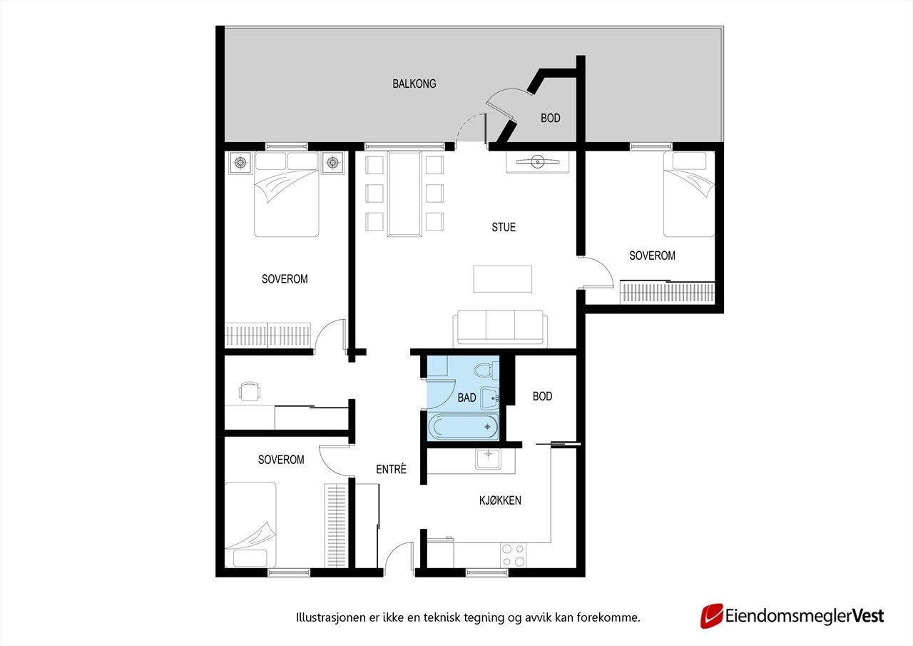 Planløsning 2D Galleribilde