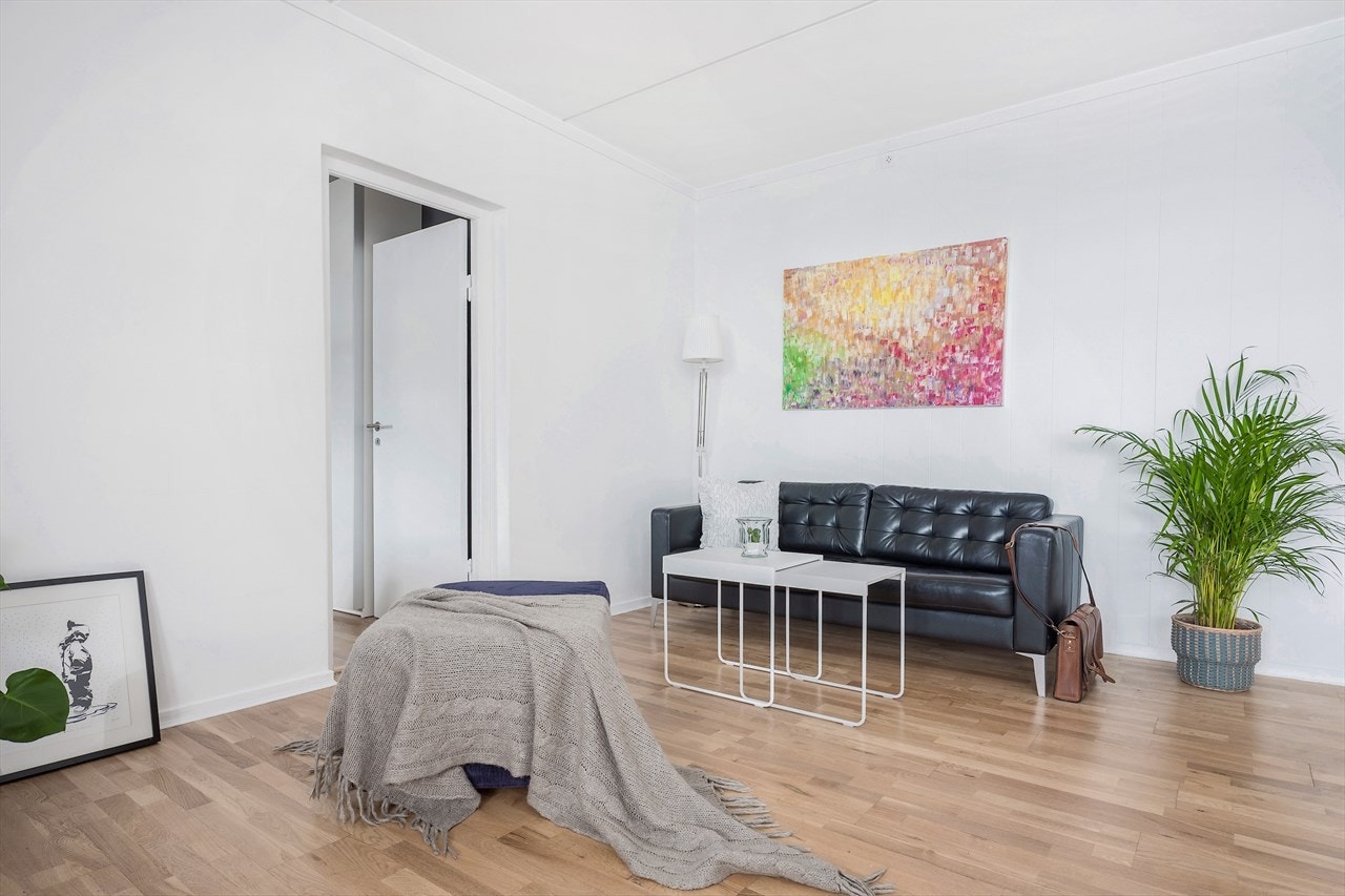 Stuen er på ca 21,5m2. Galleribilde