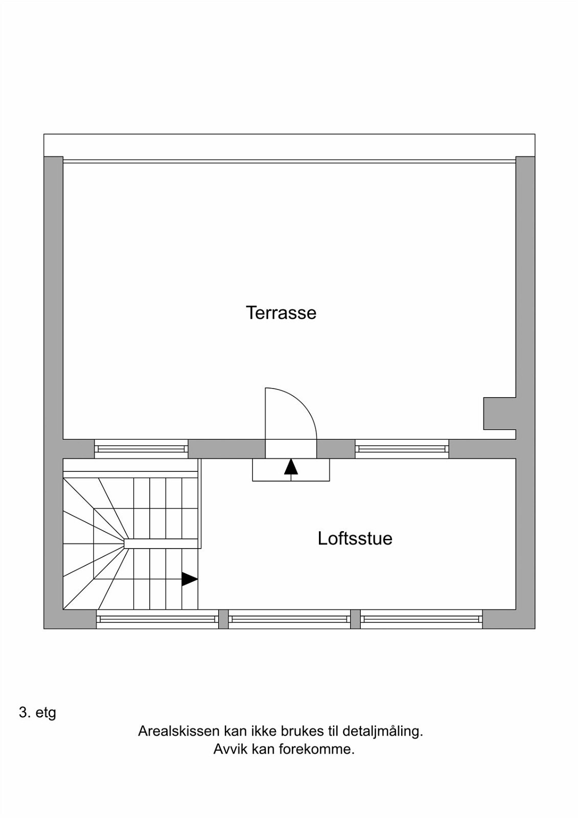 Plantegning loftsetasje Galleribilde