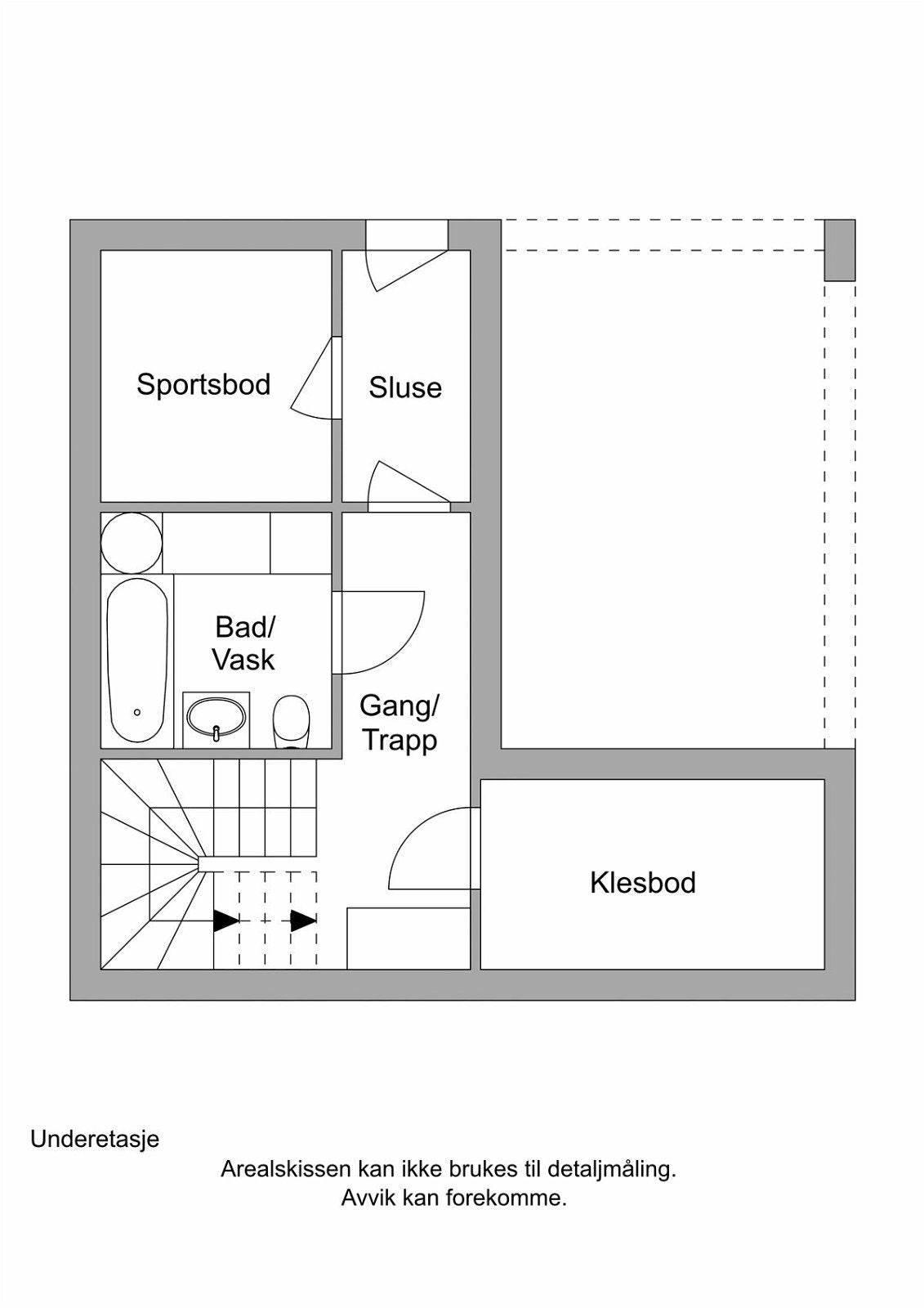 Plantegning underetasje Galleribilde