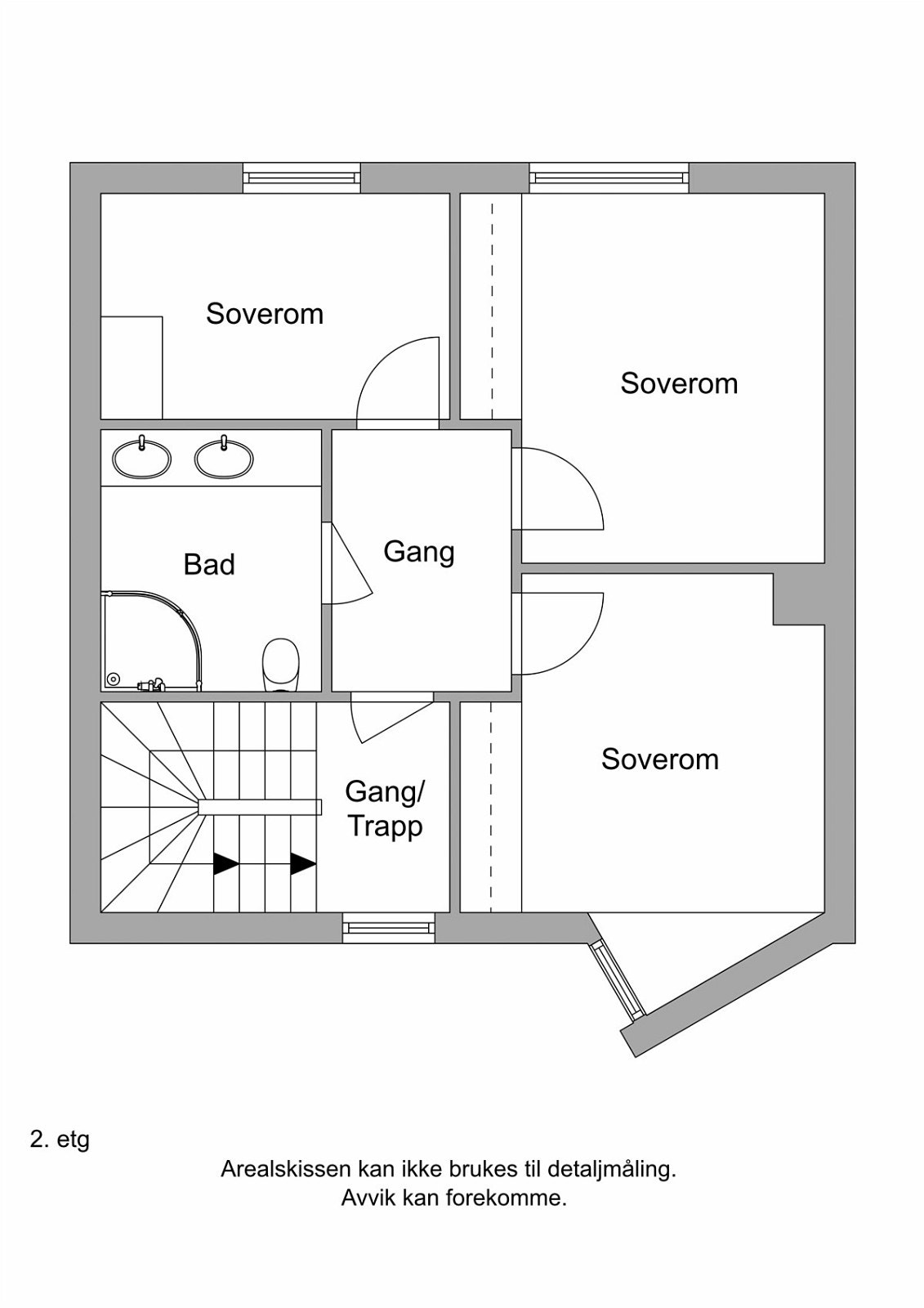 Plantegning 2. etasje Galleribilde