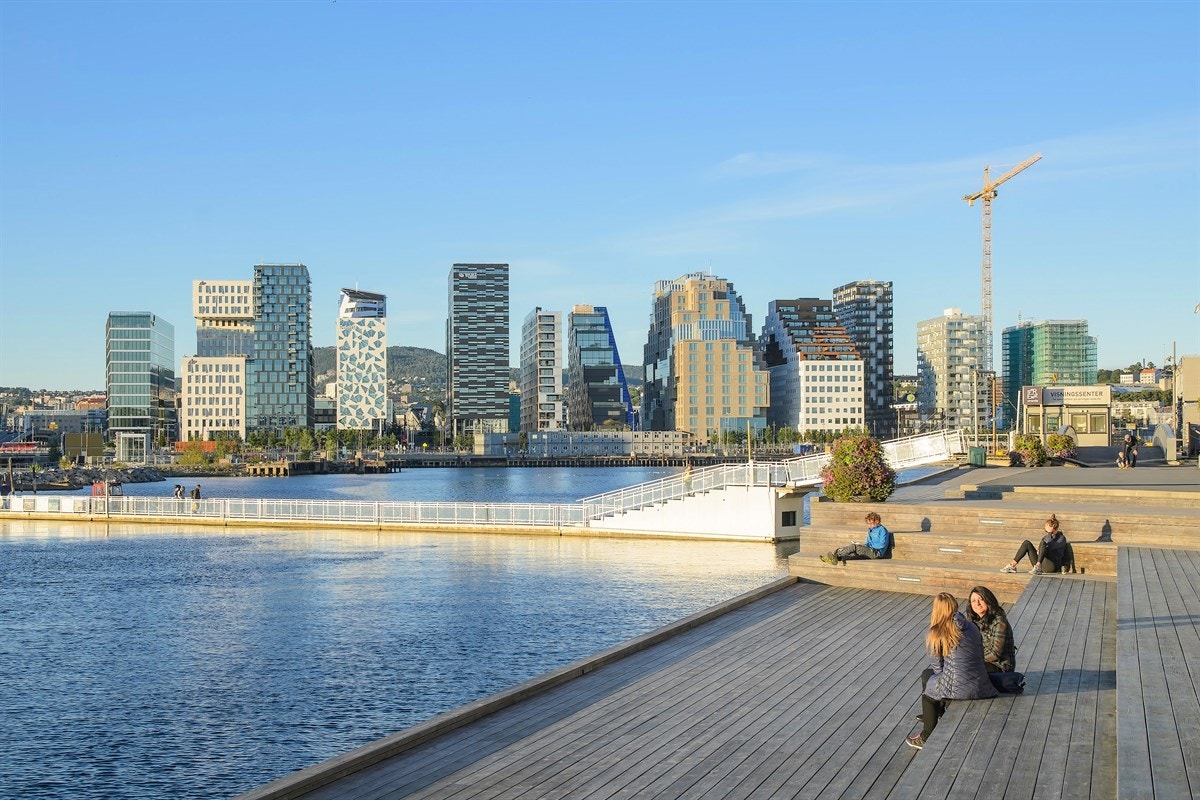 Kort vei til Sørenga, den flotte bystranden som er et perfekt utfartssted for bading gjennom sommerhalvåret. Galleribilde