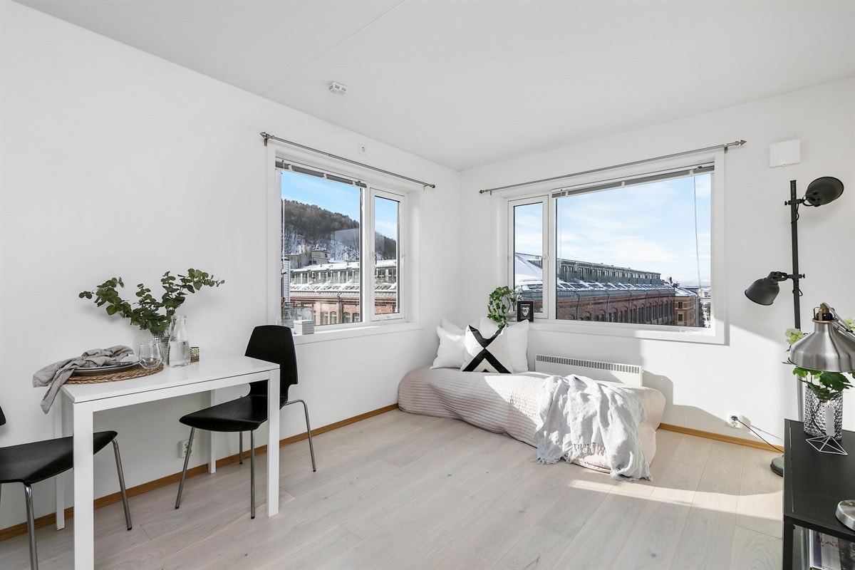 Vinduer fra flere sider gir ekstra gode lysforhold. Galleribilde