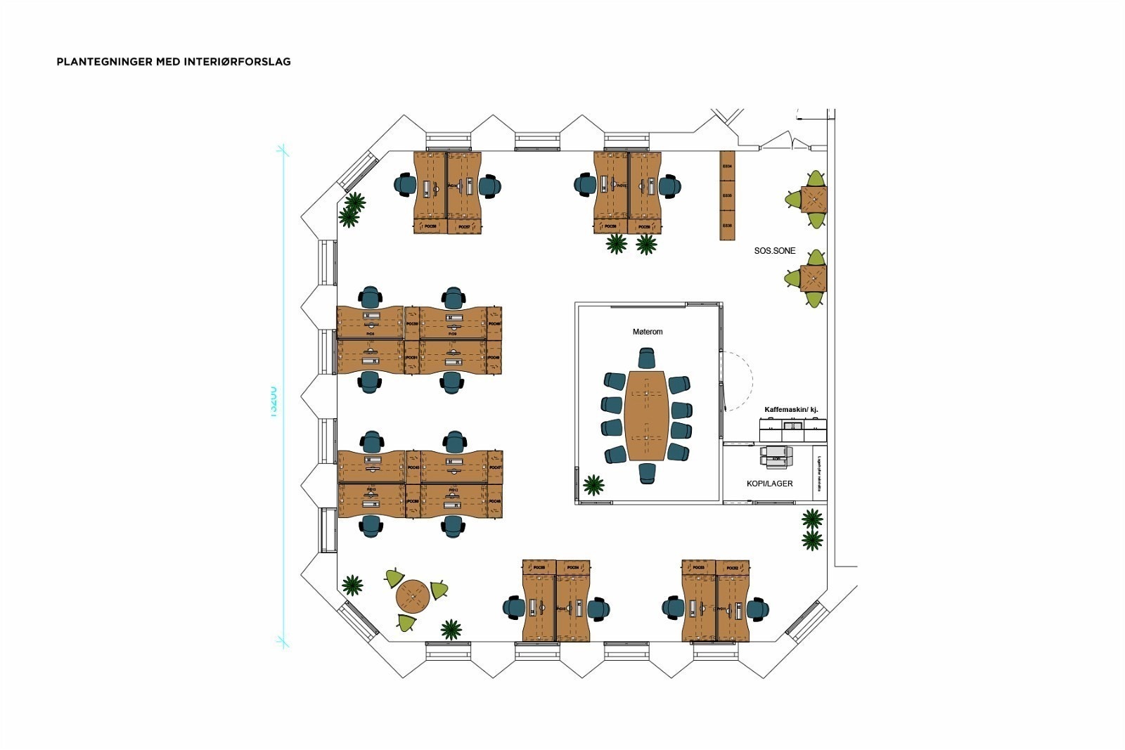 Forslag til planløsning Galleribilde