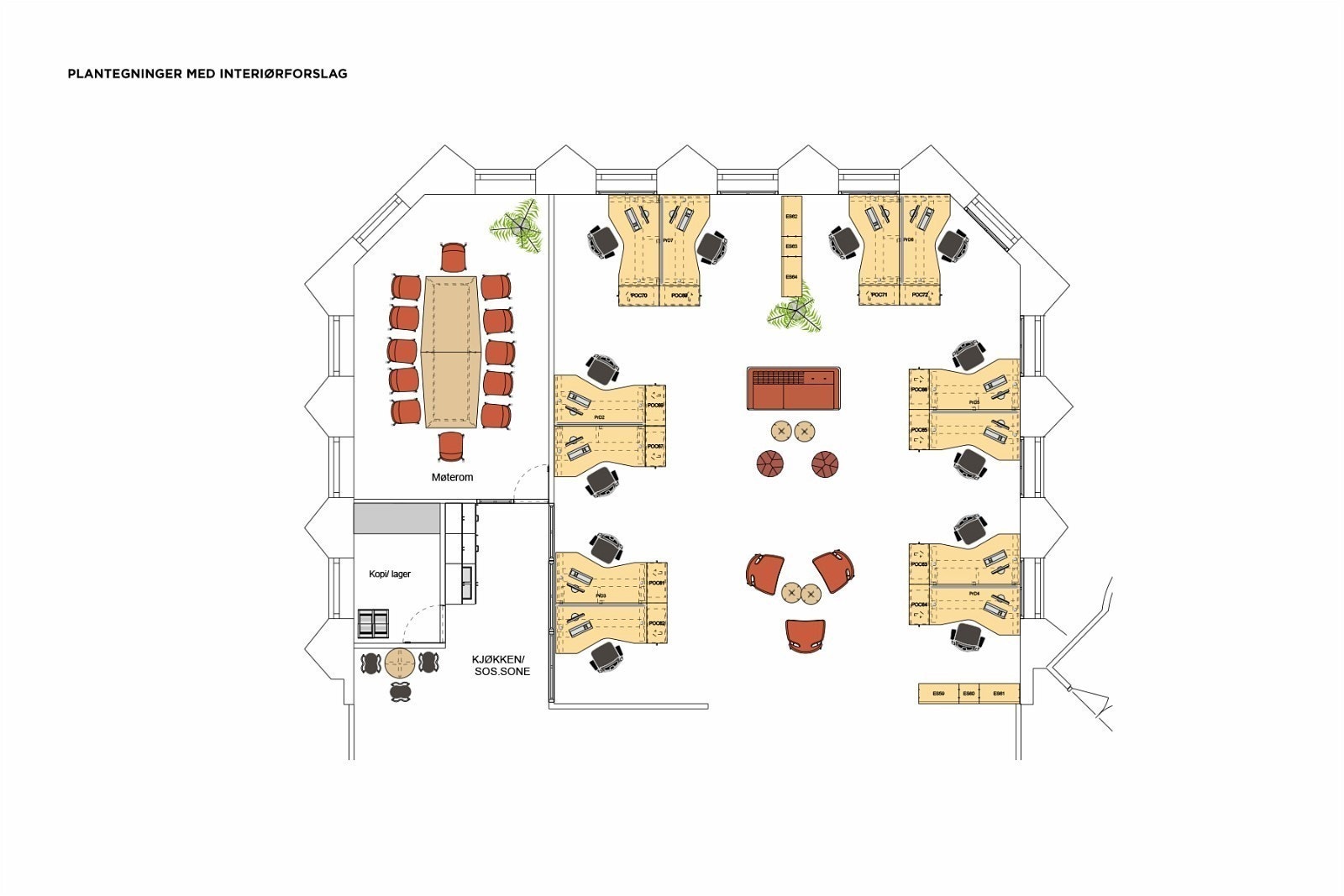 Forslag til planløsning Galleribilde
