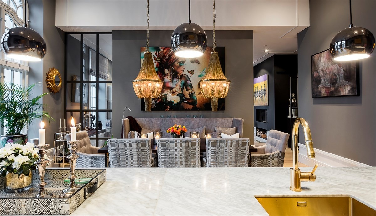 Leiligheten har en meget pent kjøkken fra Drømmekjøkkenet. Galleribilde