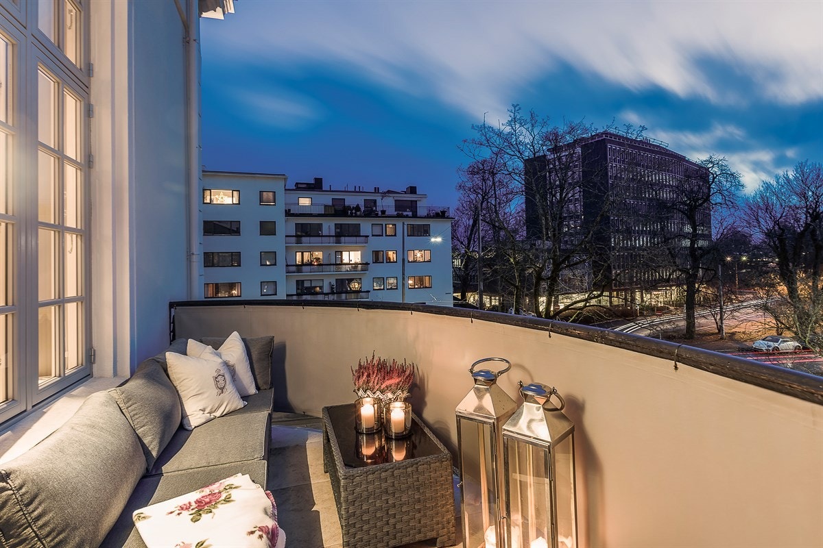 Balkongene er begge på 9 kvm. Galleribilde